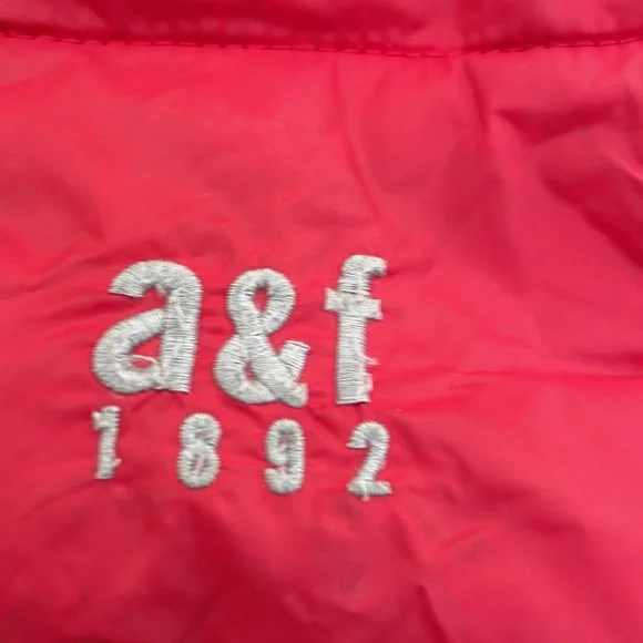 ABERCROMBIE Kids red jacket fur interior size 7/8